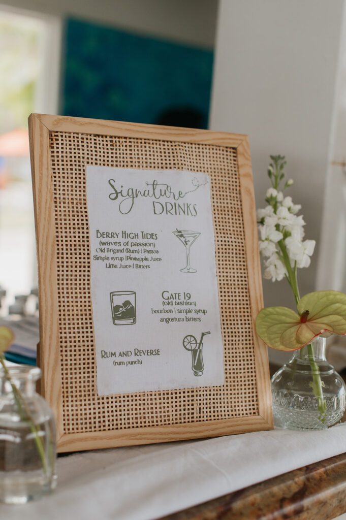 wedding details from a Caribbean wedding
