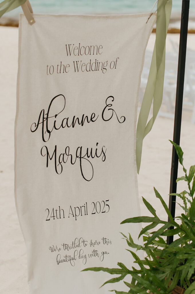 wedding details from a Caribbean wedding
