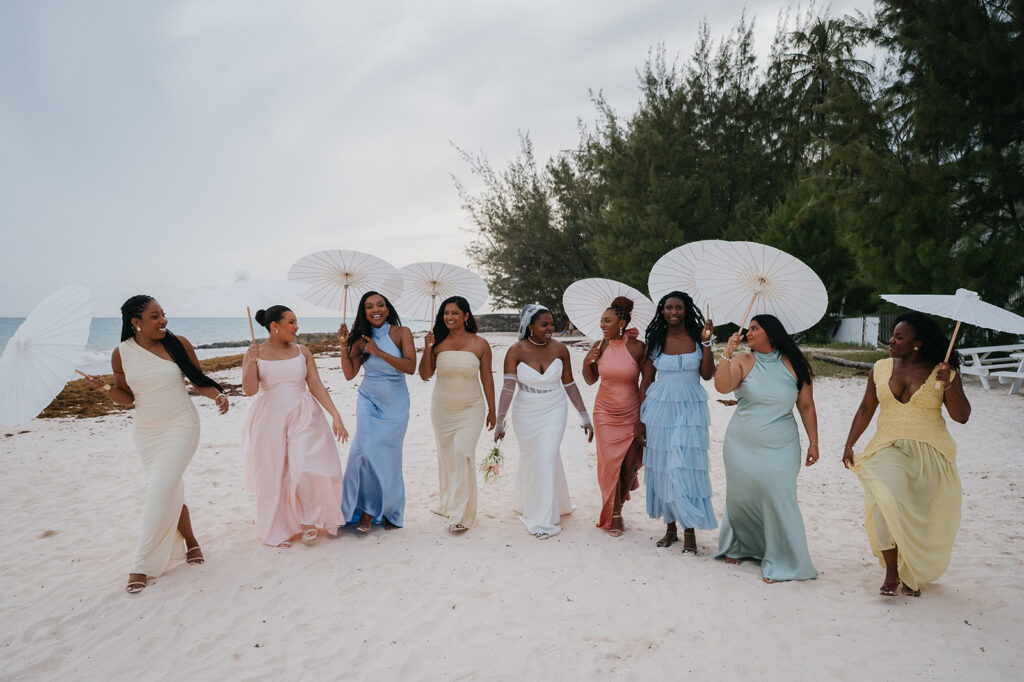 A romantic wedding party on the beach