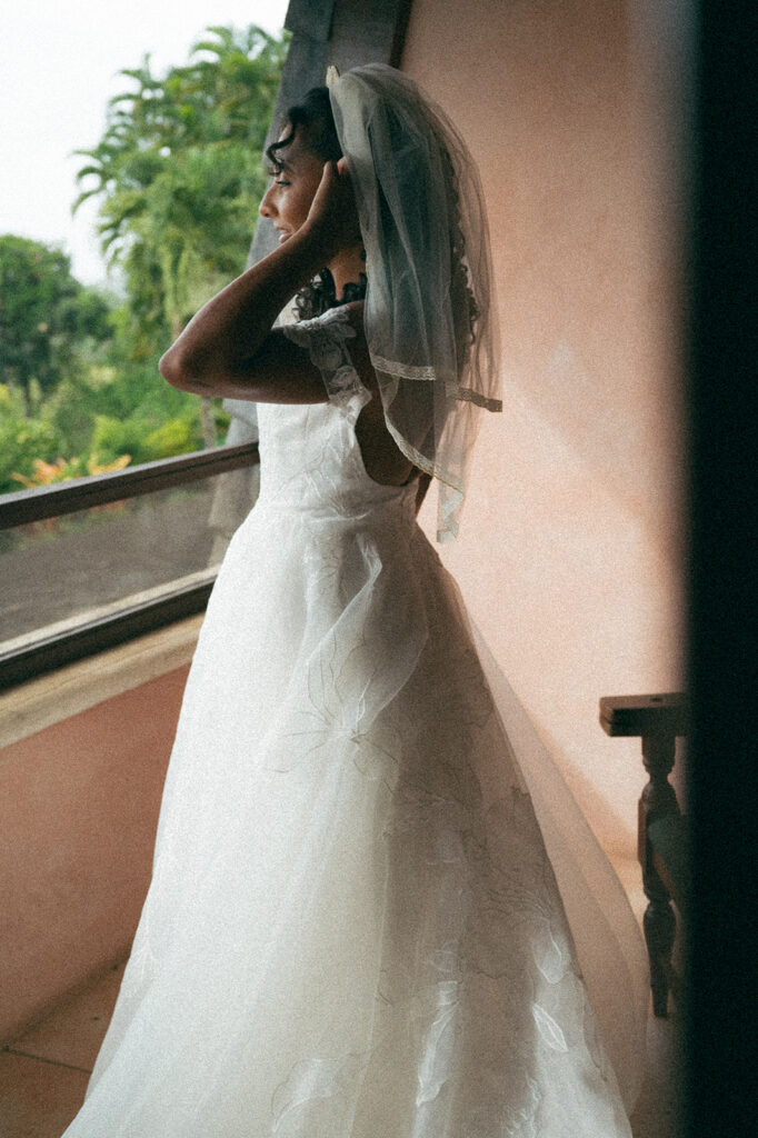 bride getting ready for her wedding day