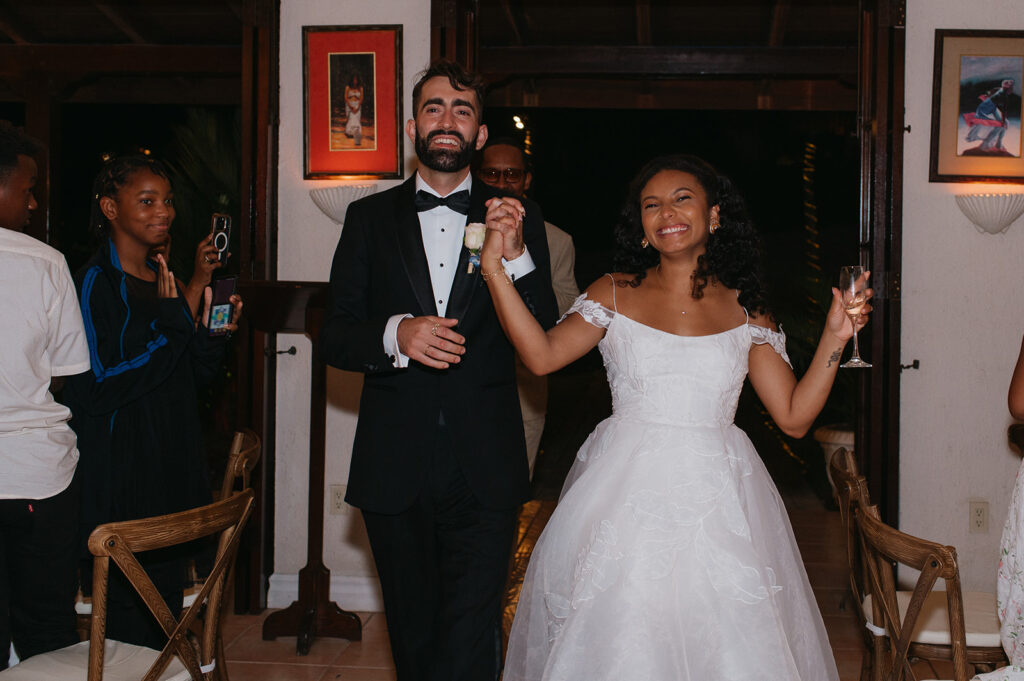 An intimate wedding reception at The villas at Stone Haven