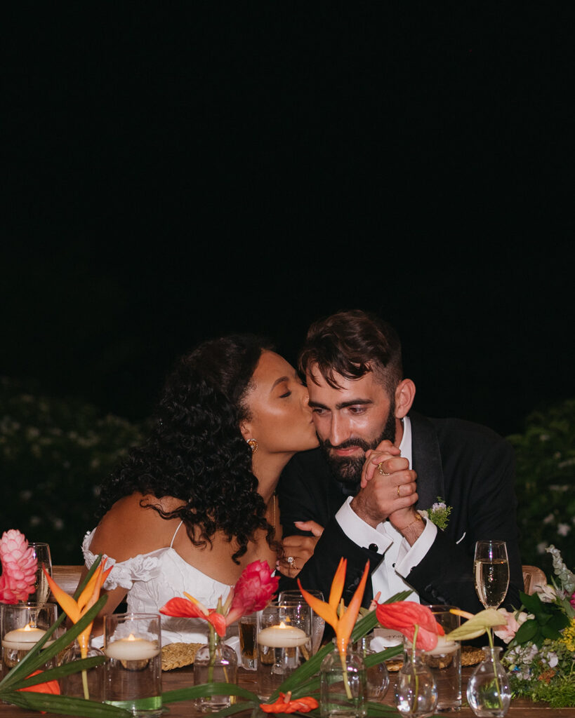 An intimate wedding reception at The villas at Stone Haven