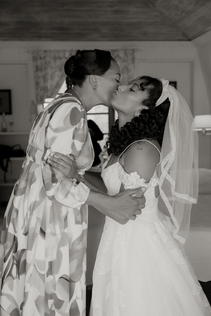 bride getting ready for her wedding day