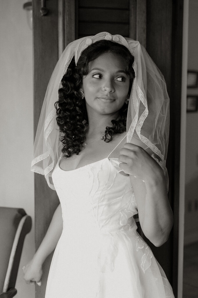 bride getting ready for her wedding day