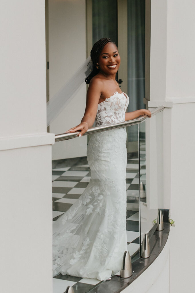 Bride getting ready for her trinidad wedding