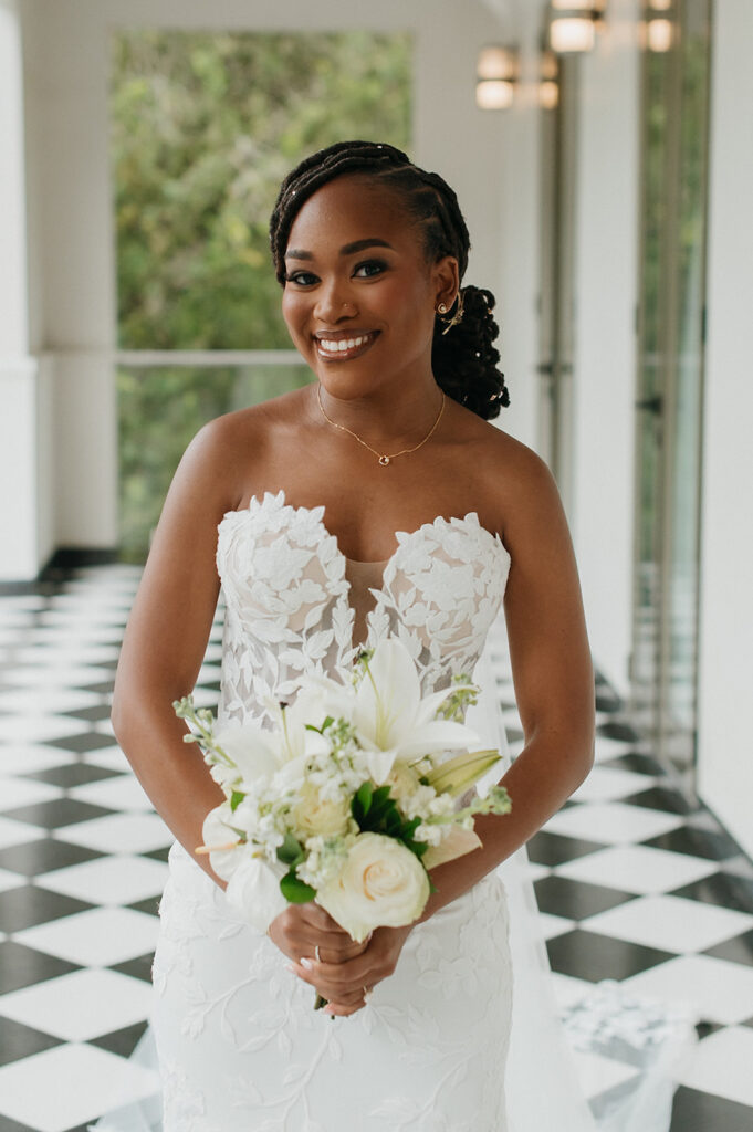 Bride getting ready for her trinidad wedding