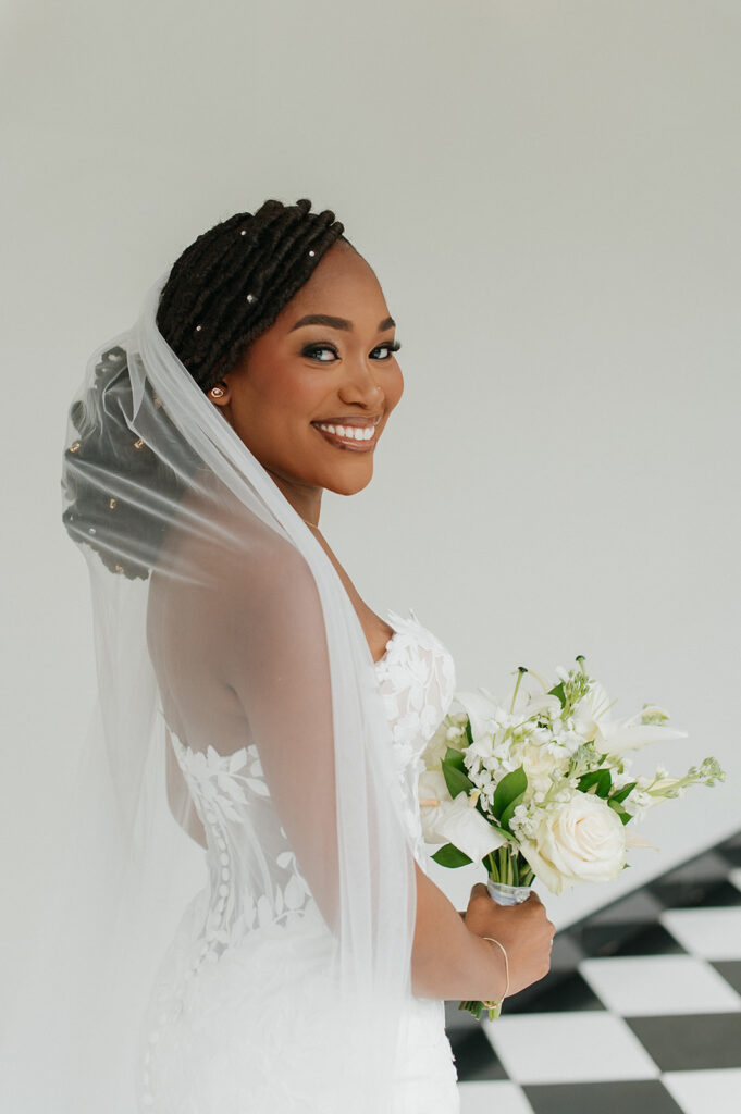 Bride getting ready for her trinidad wedding